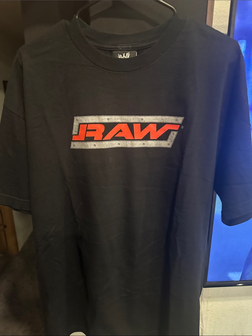 RAW Logo Black Graphic Tee - Red & Silver Logo